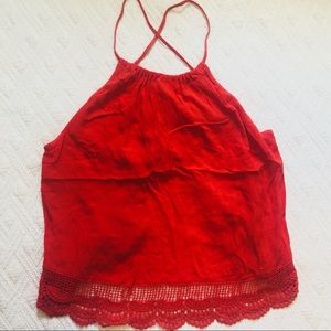 Red tank top